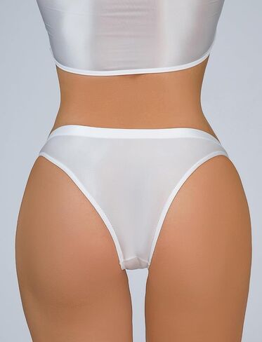 Aivtalk Oil Glossy Briefs for Women Shiny Smooth Panties Seamless Stretch Thong Panties Underwear in Saudi Arabia