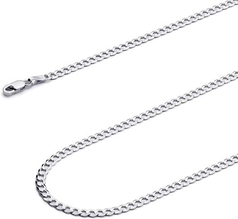 Wellingsale 14K Solid Gold Cuban Link Curb Chains (Select Options) in Saudi Arabia