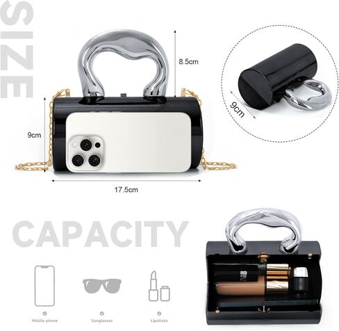 Oweisong Acrylic Handbag Tote for Women Gold Clutch Purse Top Handle Satchel Y2K Party Shoulder Bag with Top Handle 2025 in Saudi Arabia