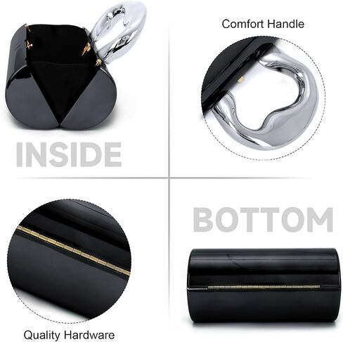Oweisong Acrylic Handbag Tote for Women Gold Clutch Purse Top Handle Satchel Y2K Party Shoulder Bag with Top Handle 2025 in Saudi Arabia