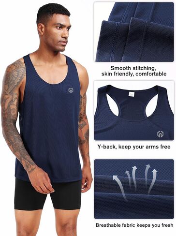 NELEUS Men's 3 Pack Workout Running Tank Top Sleeveless Gym Athletic Shirts in Saudi Arabia