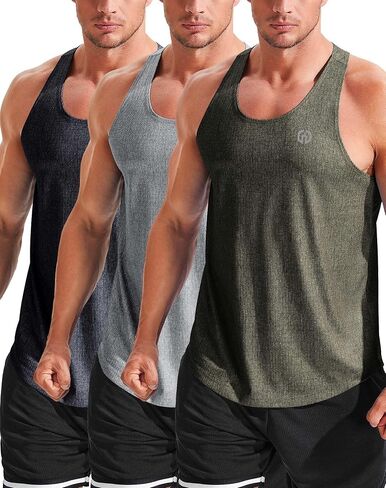 NELEUS Men's 3 Pack Workout Running Tank Top Sleeveless Gym Athletic Shirts in Saudi Arabia