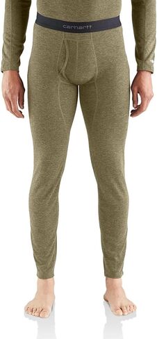 Carhartt mens Force Midweight Thermal Pant Base Layer Bottom, Burnt Olive Heather, Medium US in Kuwait