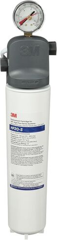 3M Water Filtration Replacement Cartridge for Commercial Ice Maker Machines HF20-S for High Flow Series ICE120-S, Reduces Sediment, Chlorine Taste and Odor, Cysts, Inhibits Scale in Saudi Arabia