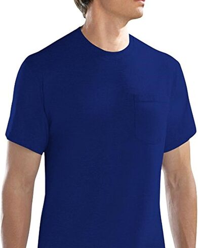 Fruit of the Loom Men's 4-Pack Tonal Blues Pocket T-Shirts in Saudi Arabia