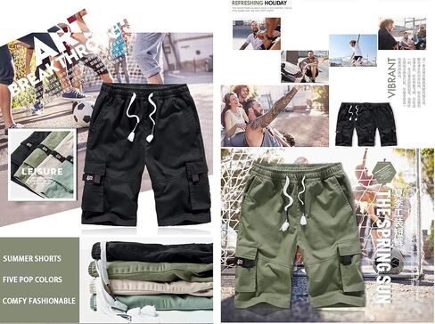 Kolongvangie Big and Tall Sizes Shorts Casual Shorts Hiking Men's Lightweight Cargo Short with Pockets Summer Short in Saudi Arabia