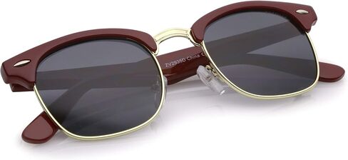 Premium Half Frame Metal Rivets Horn Rimmed Sunglasses 50mm in Kuwait