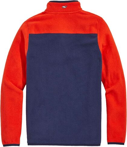 vineyard vines Boys' Color Blocked Harbor Fleece Quarter-snap in Saudi Arabia