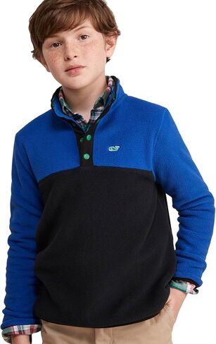 vineyard vines Boys' Color Blocked Harbor Fleece Quarter-snap in Saudi Arabia
