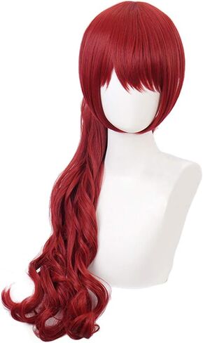 أنيمي فيوليت كاسومي يوشيزاوا Wig Red Wavy Women Clip Clip On Bonytail Party Hair Cosplay Props Accessory Halloween in Saudi Arabia
