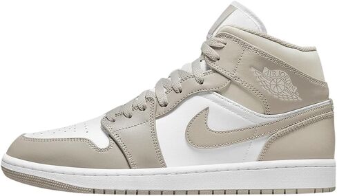 Nike Men's Air Jordan 1 Mid White/Pollen/Black, White/Pollen Rise/Black, 15 in Saudi Arabia