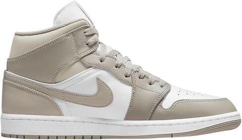 Nike Men's Air Jordan 1 Mid White/Pollen/Black, White/Pollen Rise/Black, 15 in Saudi Arabia