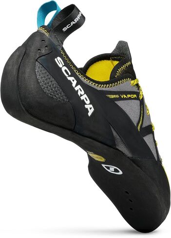 SCARPA Men's Vapor Lace Rock Climbing Shoes for Sport Climbing and Bouldering - Blue/Yellow - 6.5 in Saudi Arabia