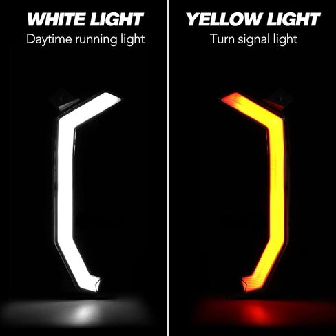 A & UTV Pro LED Hood Scoop Light & Fang Lights for Yamaha Wolverine Rmax 2 Rmax 4 1000 2021 2022 2023 2024 2025 ، إكسسوارات الإضاءة الأمامية لتوقيع الإشارة الأمامية ، 4pcs ، 4pcs in Saudi Arabia