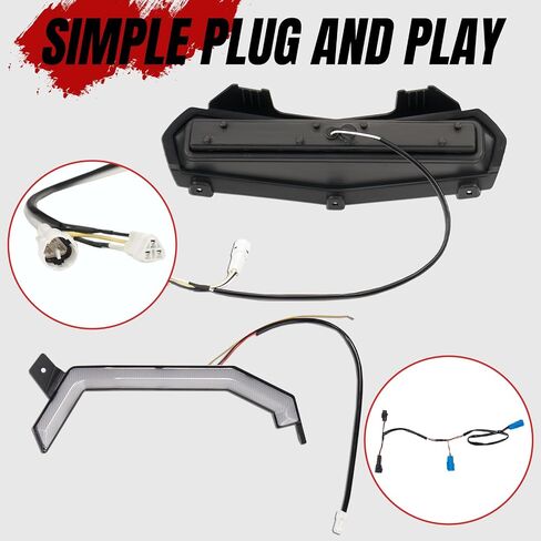 A & UTV Pro LED Hood Scoop Light & Fang Lights for Yamaha Wolverine Rmax 2 Rmax 4 1000 2021 2022 2023 2024 2025 ، إكسسوارات الإضاءة الأمامية لتوقيع الإشارة الأمامية ، 4pcs ، 4pcs in Saudi Arabia