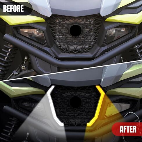 A & UTV Pro LED Hood Scoop Light & Fang Lights for Yamaha Wolverine Rmax 2 Rmax 4 1000 2021 2022 2023 2024 2025 ، إكسسوارات الإضاءة الأمامية لتوقيع الإشارة الأمامية ، 4pcs ، 4pcs in Saudi Arabia