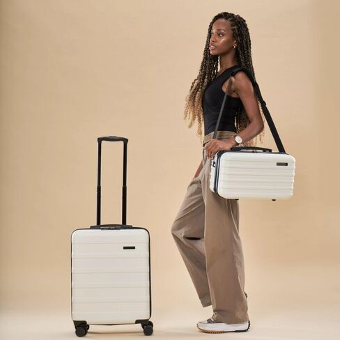 Anode 44L 55x40x20cm (22x16x8inch) Carry On Hand Luggage Suitcase - Lightweight, Hard Shell, 4 Wheels, 3 Digit Combination Lock (Graphite) in Kuwait