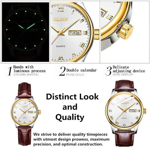 OLEVS Watch for Men Stainless Steel Business Dress Analog Quartz Men Watch Large Face Day Waterproof Luminous Classic Wrist Watch in Saudi Arabia