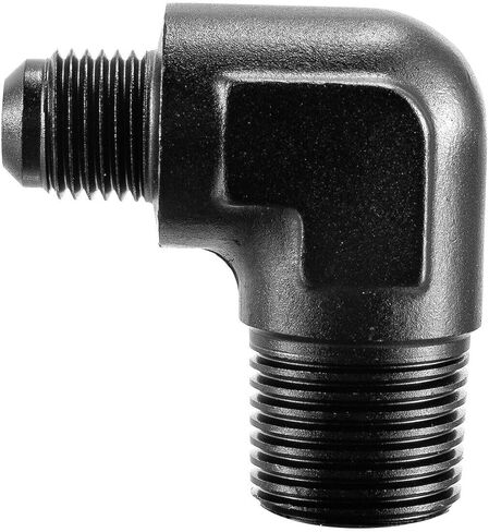 6an الذكور يضيء إلى 1/2 "npt ذكر 90 درجة محول مناسبة الألومنيوم أسود in Kuwait