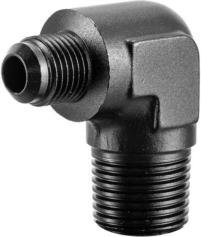 6an الذكور يضيء إلى 1/2 "npt ذكر 90 درجة محول مناسبة الألومنيوم أسود in Kuwait