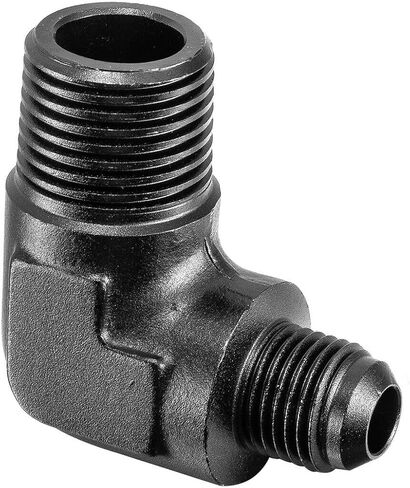 6an الذكور يضيء إلى 1/2 "npt ذكر 90 درجة محول مناسبة الألومنيوم أسود in Kuwait