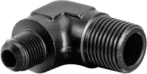 6an الذكور يضيء إلى 1/2 "npt ذكر 90 درجة محول مناسبة الألومنيوم أسود in Kuwait