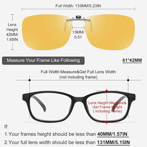 نظارات القيادة الليلية بمشبك مضادة للوهج مع ضوء ازرق مستقطبة للنظارات الطبية in Kuwait