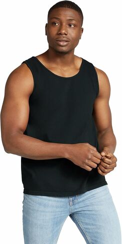 Comfort Colors Men Adult Tank Top, Style 9360, Black, 2X-Large in Kuwait