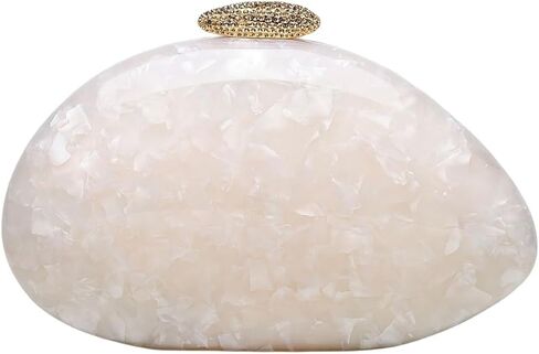 Women Acrylic Clutch for Women Evening Handbag Lipstick Bag for Wedding Play Prom Cocktail Cocktail Semi-Round in Kuwait