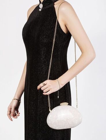 Women Acrylic Clutch for Women Evening Handbag Lipstick Bag for Wedding Play Prom Cocktail Cocktail Semi-Round in Kuwait
