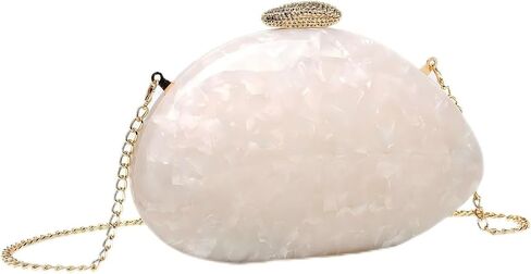 Women Acrylic Clutch for Women Evening Handbag Lipstick Bag for Wedding Play Prom Cocktail Cocktail Semi-Round in Kuwait