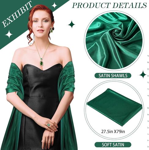 Jadive 5 Pcs Evening Bags for Women Satin Shawl Wrap Jewelry Set, Evening Bag Earrings Necklace Ring for Wedding Bridal Dresses Prom Night out Party Vintage Banquet Accessories in Kuwait