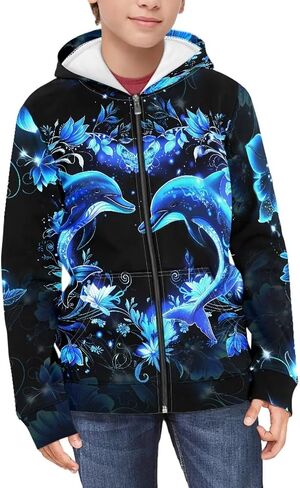Boys Full-Zip Hoodie Size 6-16 Casual Long Sleeve Hooded Sweatshirts Fall Jacket in Saudi Arabia