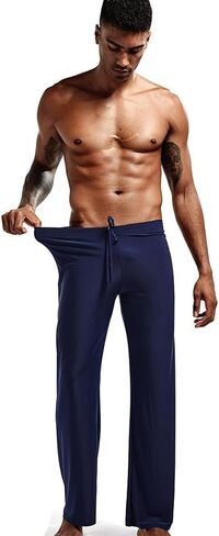 Ouruikia Men's Pajama Bottoms Comfy Lounge Bottom Sleep Lounge Pants Yoga Pants in Saudi Arabia