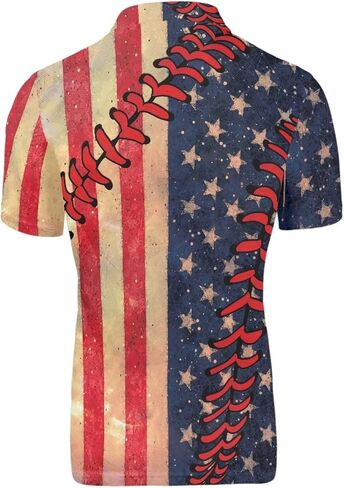 HUGS IDEA Men's Regular-Fit Quick-Dry Golf Polo Shirt Art Floral Pattern Short Sleeve in Kuwait
