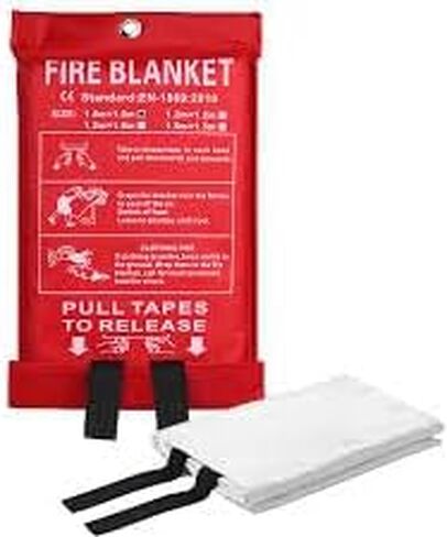 Emergency Fire Blanket for Kitchen Safety, Fire Protection and Extinguishing, Red in Saudi Arabia