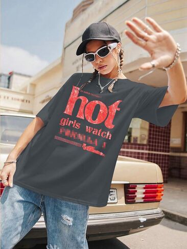 Racing Shirt Women Race Day Cars Shirts Checkered Flag Tees Start Your Engines Apparel Causal Graphic Short Sleeve Top in Saudi Arabia