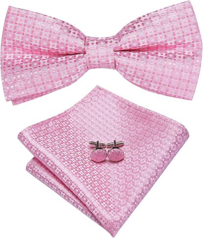 Hi-Tie Bow Ties for Men Pre-tied/Self-Tied Bowties Pocket Square Cufflinks Set Wedding Party in Saudi Arabia