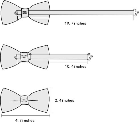 Hi-Tie Bow Ties for Men Pre-tied/Self-Tied Bowties Pocket Square Cufflinks Set Wedding Party in Saudi Arabia