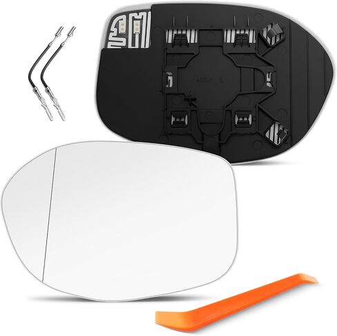 Compatible with 2014 2015 2016 2017 Honda Odyssey Passenger Side Mirror Replacement, Power Heated Right Side Mirror Glass, Chrome with Backing Plate in Saudi Arabia