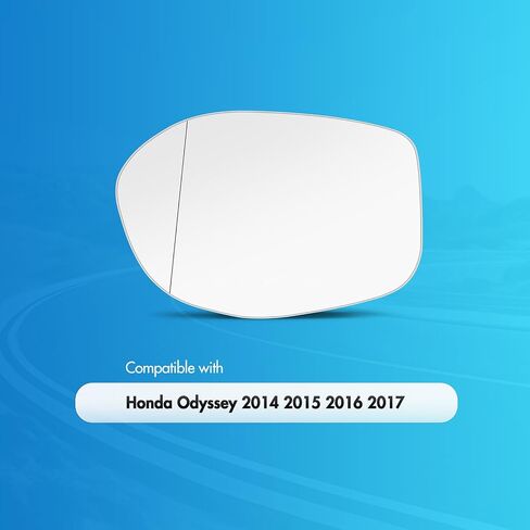 Compatible with 2014 2015 2016 2017 Honda Odyssey Passenger Side Mirror Replacement, Power Heated Right Side Mirror Glass, Chrome with Backing Plate in Saudi Arabia