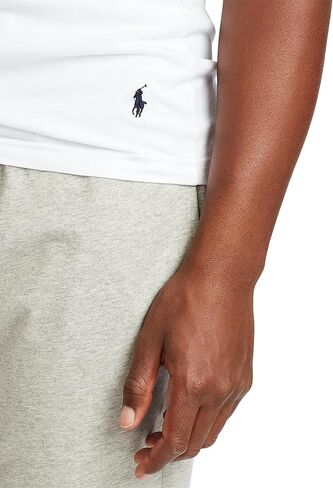 Polo Ralph Lauren Underwear Men's 3 Pack Slim Fit V Neck Tees, Black, L in Saudi Arabia