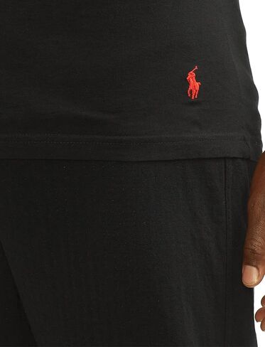 Polo Ralph Lauren Underwear Men's 3 Pack Slim Fit V Neck Tees, Black, L in Kuwait