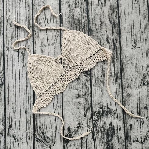المرأة الكروشيه بيكيني الرسن Bralette عاريات قاتيل ممسكات برا توبس صيف بيتش. in Kuwait