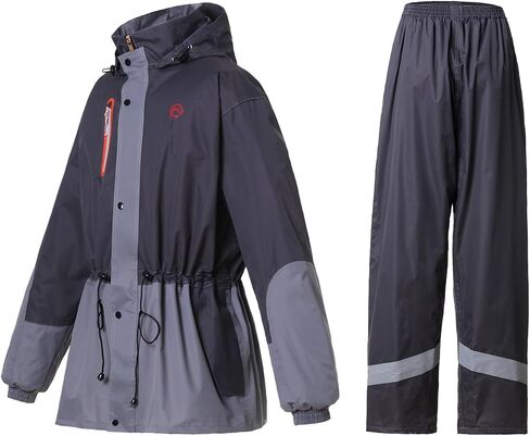 Rain Suit for Women, Waterproof Rain Jacket & Trouser with Reflective Srtip, Rain Gear for All-Sport Anti-storm in Saudi Arabia