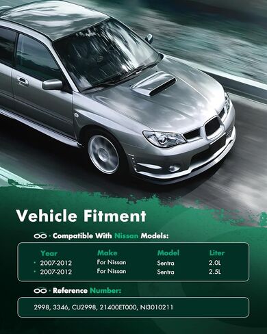 Scitoo Engine Soodant Clasiator Assembly ل Nissan Sentra 2007 2008 2008 2010 2011 2012 2.0L 2.5L ، استبدل 2998 in Kuwait