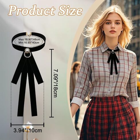 Bow Tie for Women Adjustable Womens Bow Tie, Solid Color Ribbon Ties for Women School Uniform Cosplay Costume in Saudi Arabia