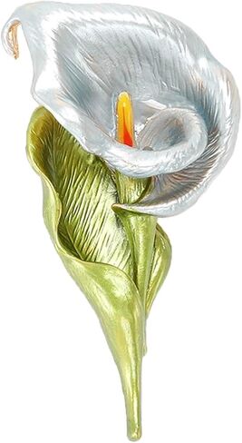Mother's Day Gift Calla Lily Brooch Rhinestone Crystal Flower Brooches Calla Lily Lapel Pins for Women Elegant Dress Accessories in Saudi Arabia