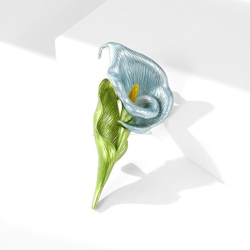 Mother's Day Gift Calla Lily Brooch Rhinestone Crystal Flower Brooches Calla Lily Lapel Pins for Women Elegant Dress Accessories in Saudi Arabia