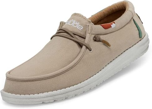 Hey Dude Men's Wally Wash Lead Size 9 Dark Grey | Men’s Shoes | Men's Lace Up Loafers | Comfortable & Light-Weight in Saudi Arabia
